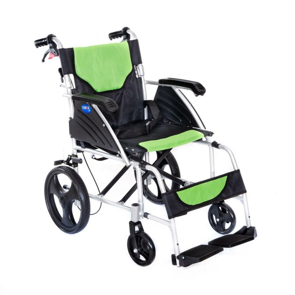 Comfort Plus KY-863-12 Silver Alüminyum Özellikli Tekerlekli Sandalye Yeşil